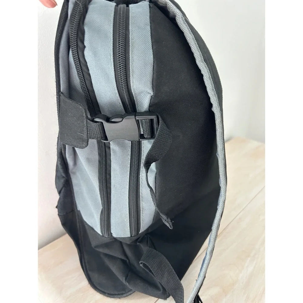 Code Ninjas Backpack Black Gray Honeycomb Pattern Multi-Pocket Tech Bag 18x13